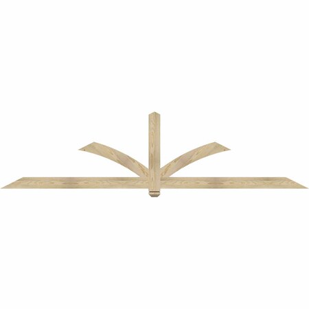 Ekena Millwork Redmond Rough Sawn Timber Gable Bracket, Douglas Fir, 108"W x 27"H x 2"D x 4"F, 6/12 Pitch GBW108X27X0204RED00RDF